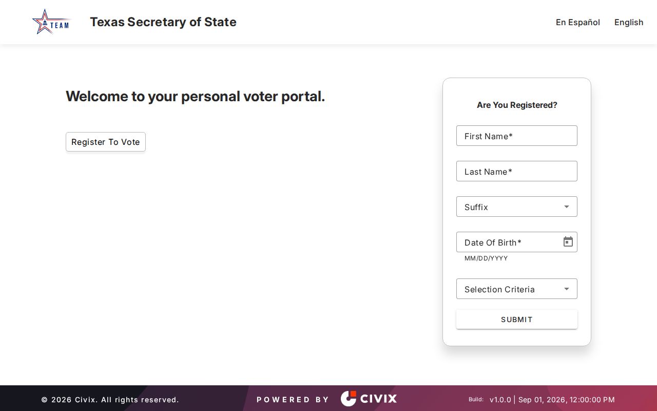 Fort Cavazos residents directory Texas voter portal search fields